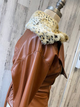 “Cheetah girl” cropped vixen coat