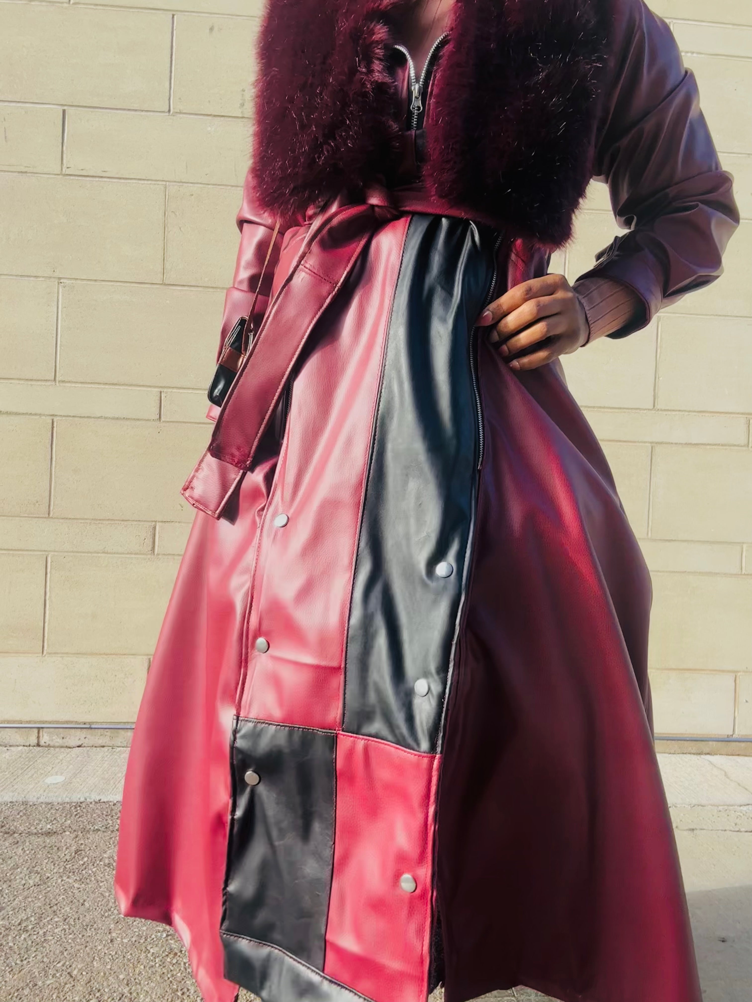 “Divinity” patchwork vixen coat