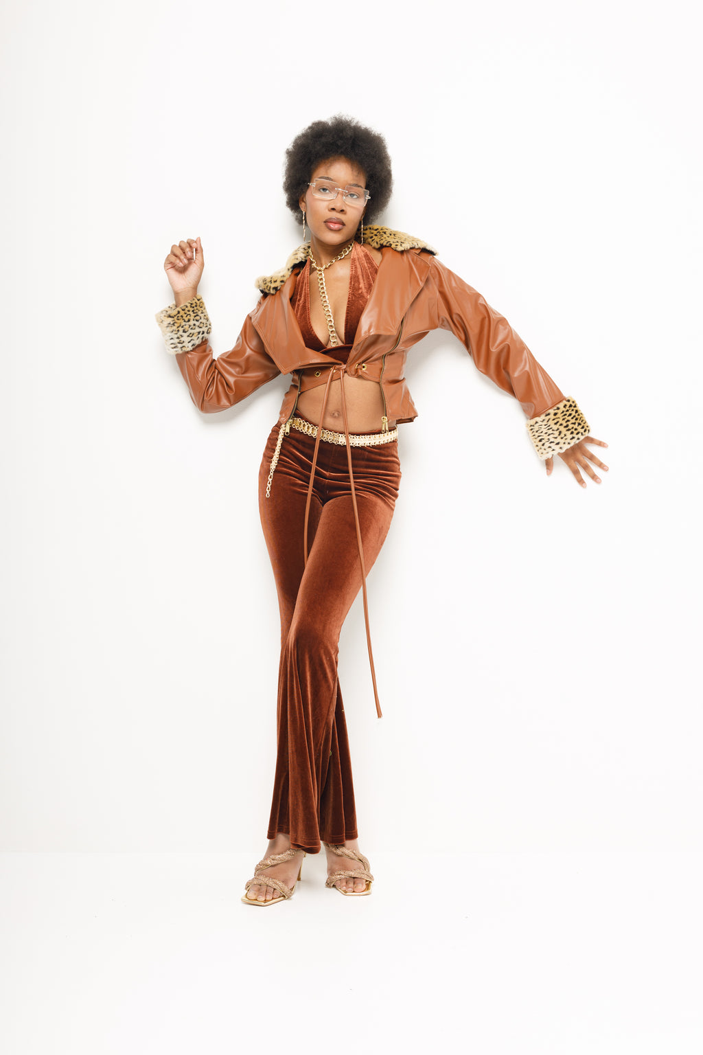 “Dalia” cropped vixen jacket