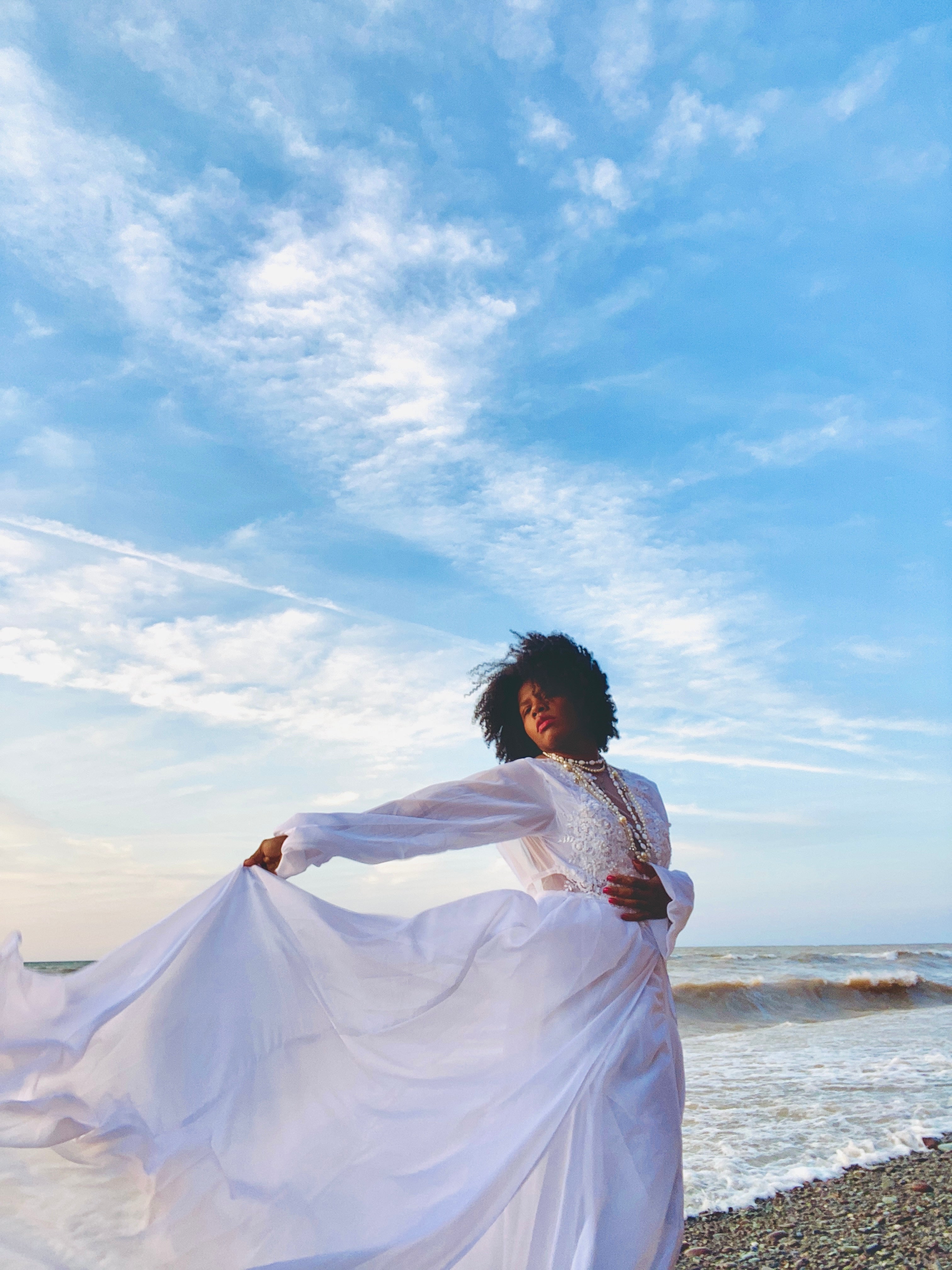 “Esther” chiffon wedding gown
