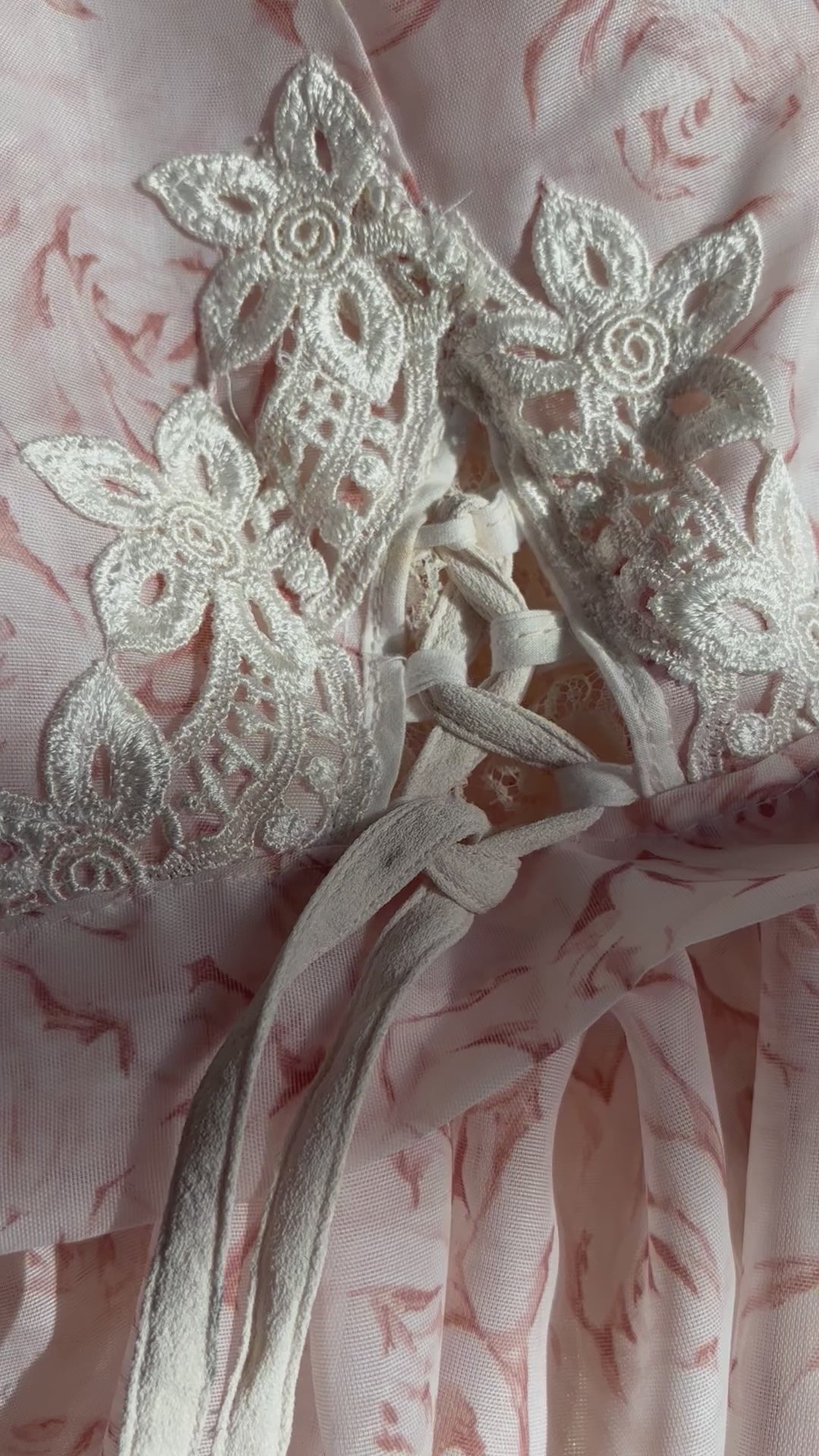 “Beloved” floral print lace up dress