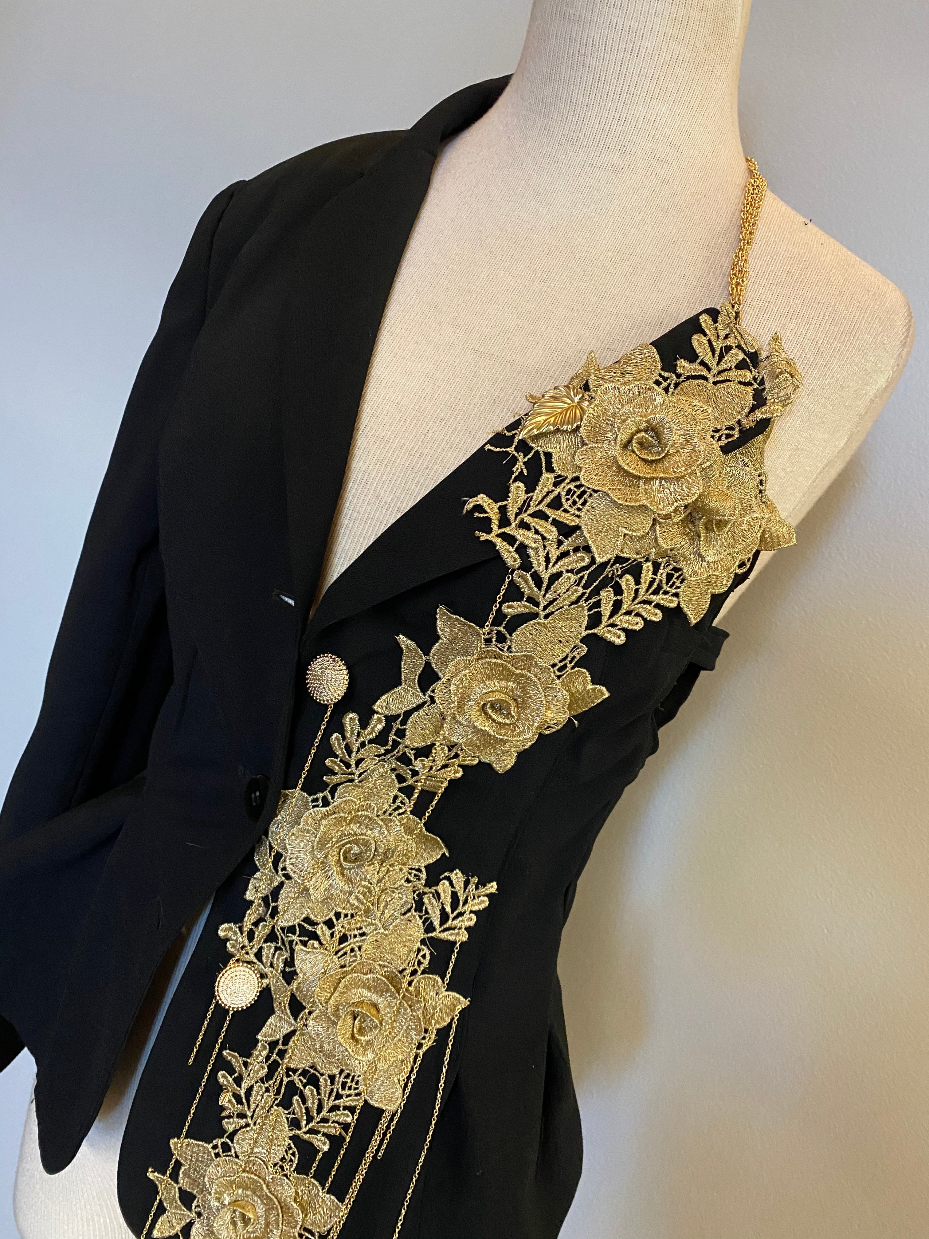 Asymmetrical party blazer