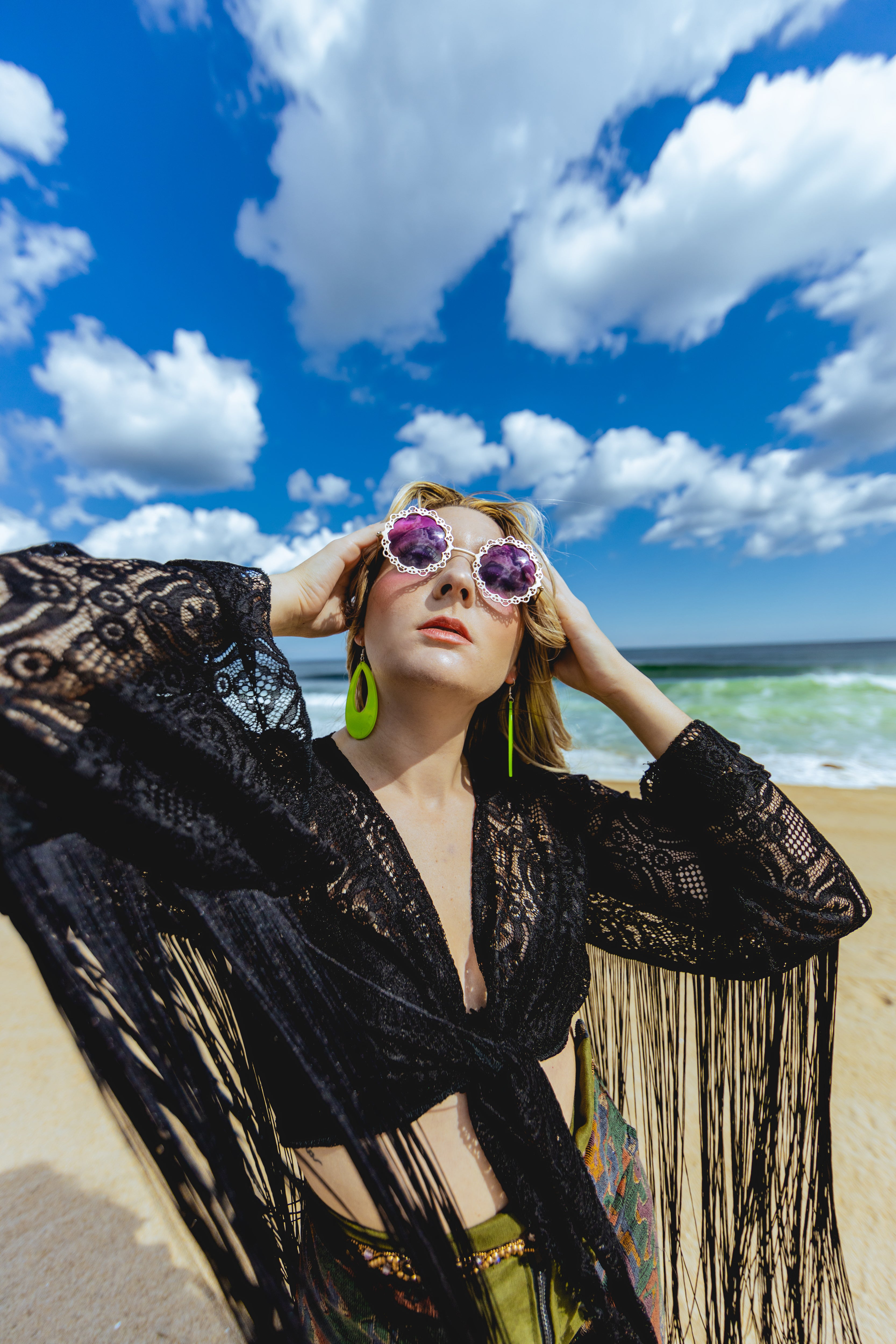 “Dancing Queen Sarah ” fringe lace blouse