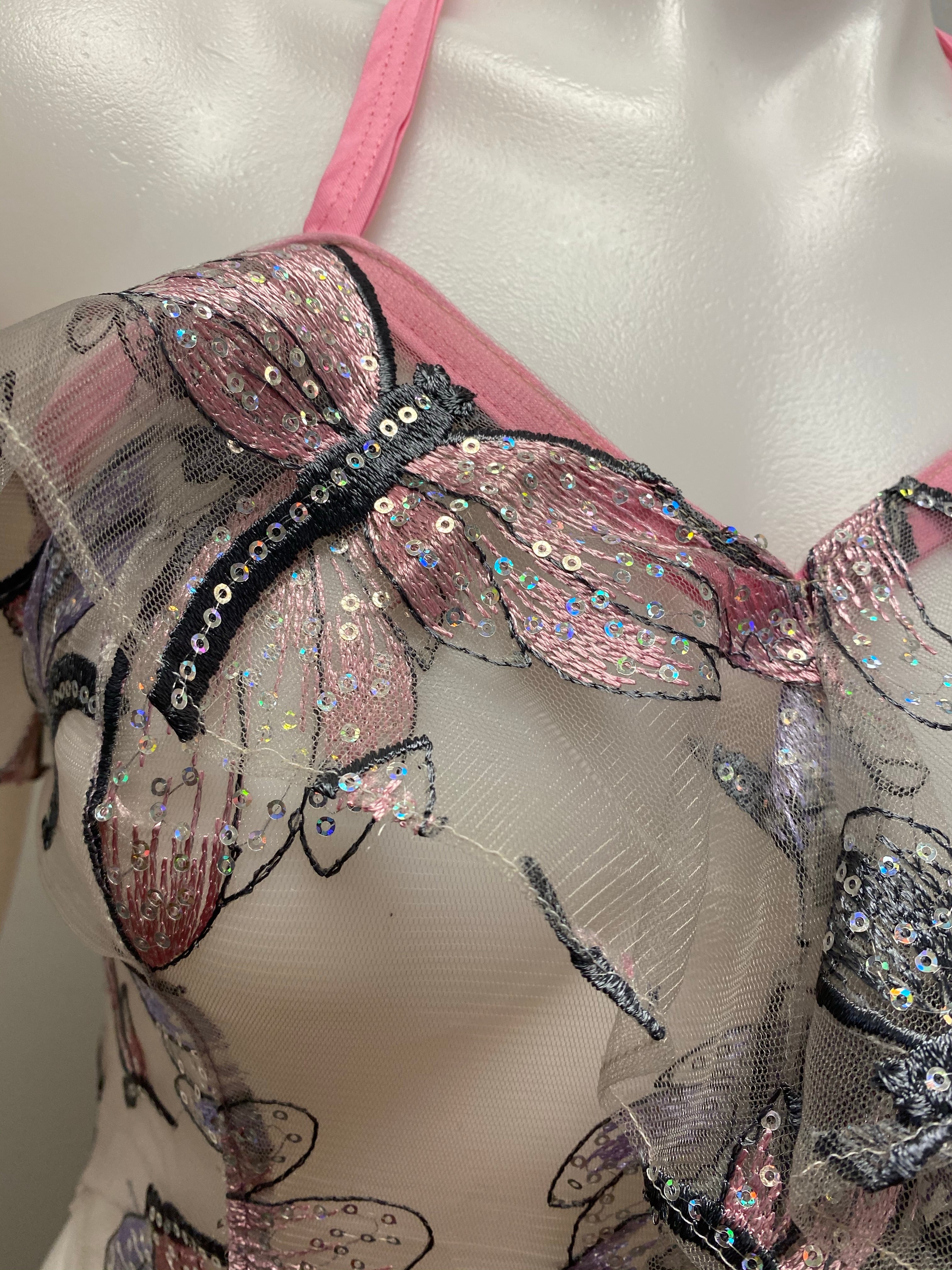 “Abba” dragonfly sequin bodysuit