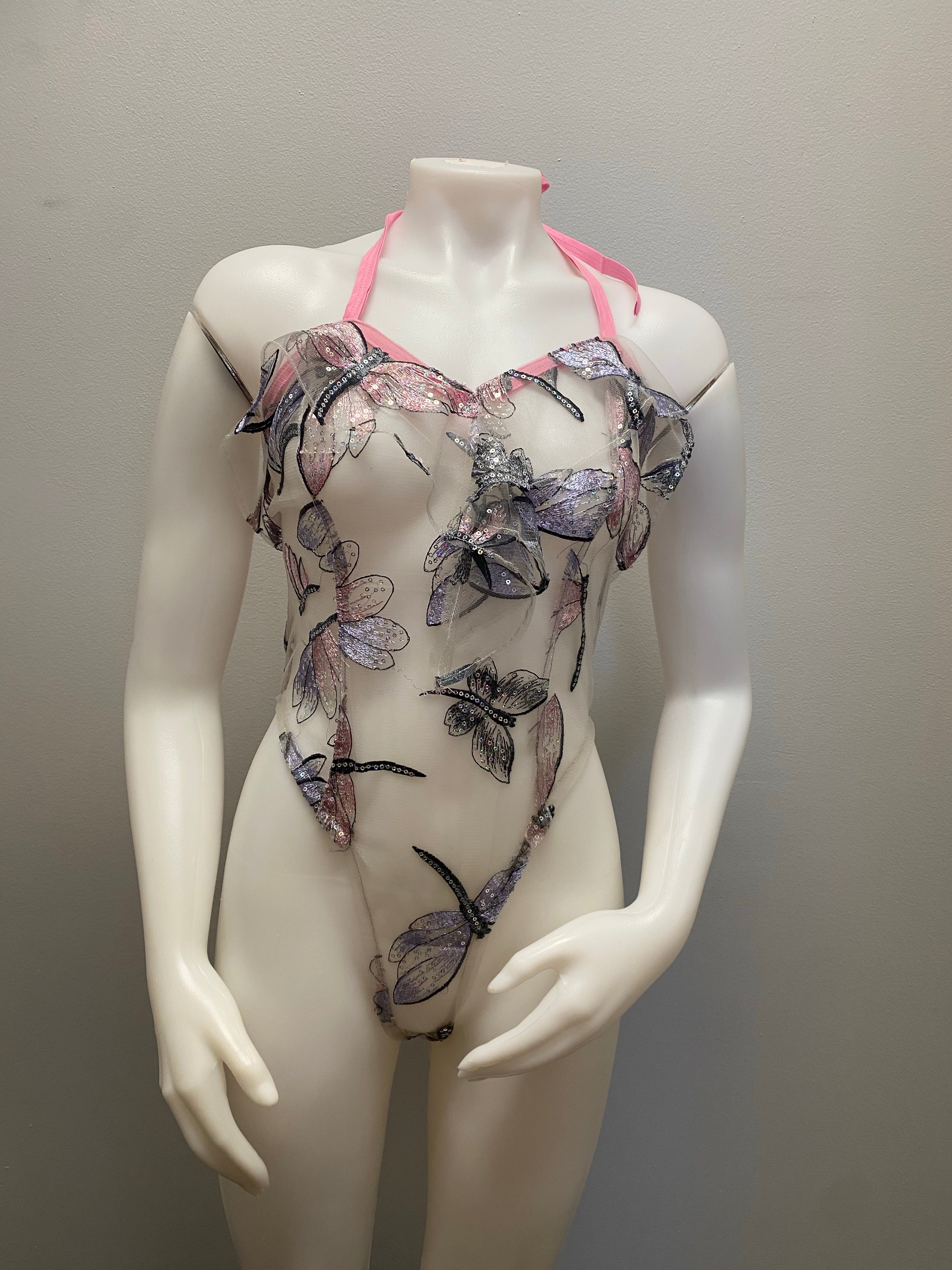“Abba” dragonfly sequin bodysuit
