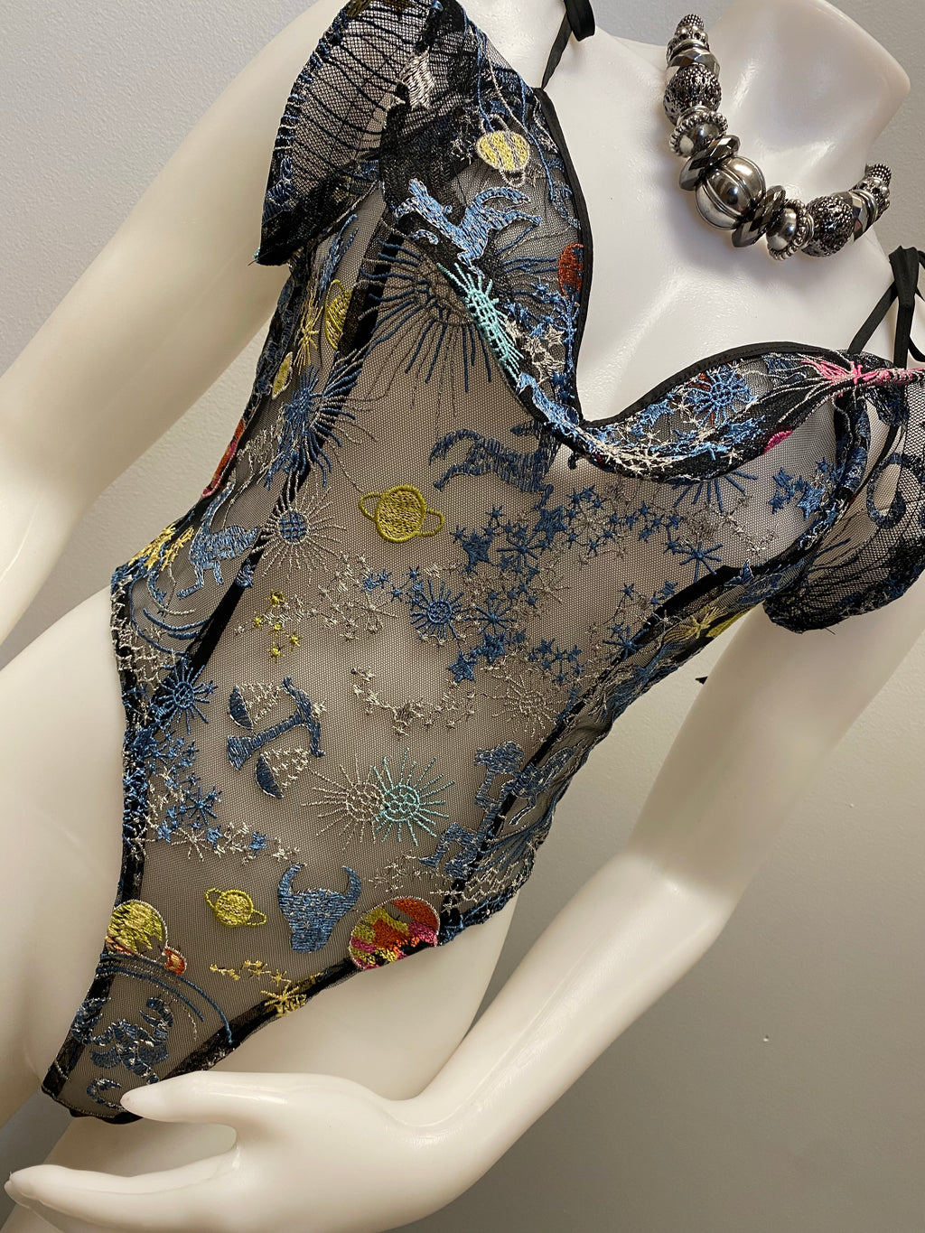 “Jira” Galaxy mesh bodysuit
