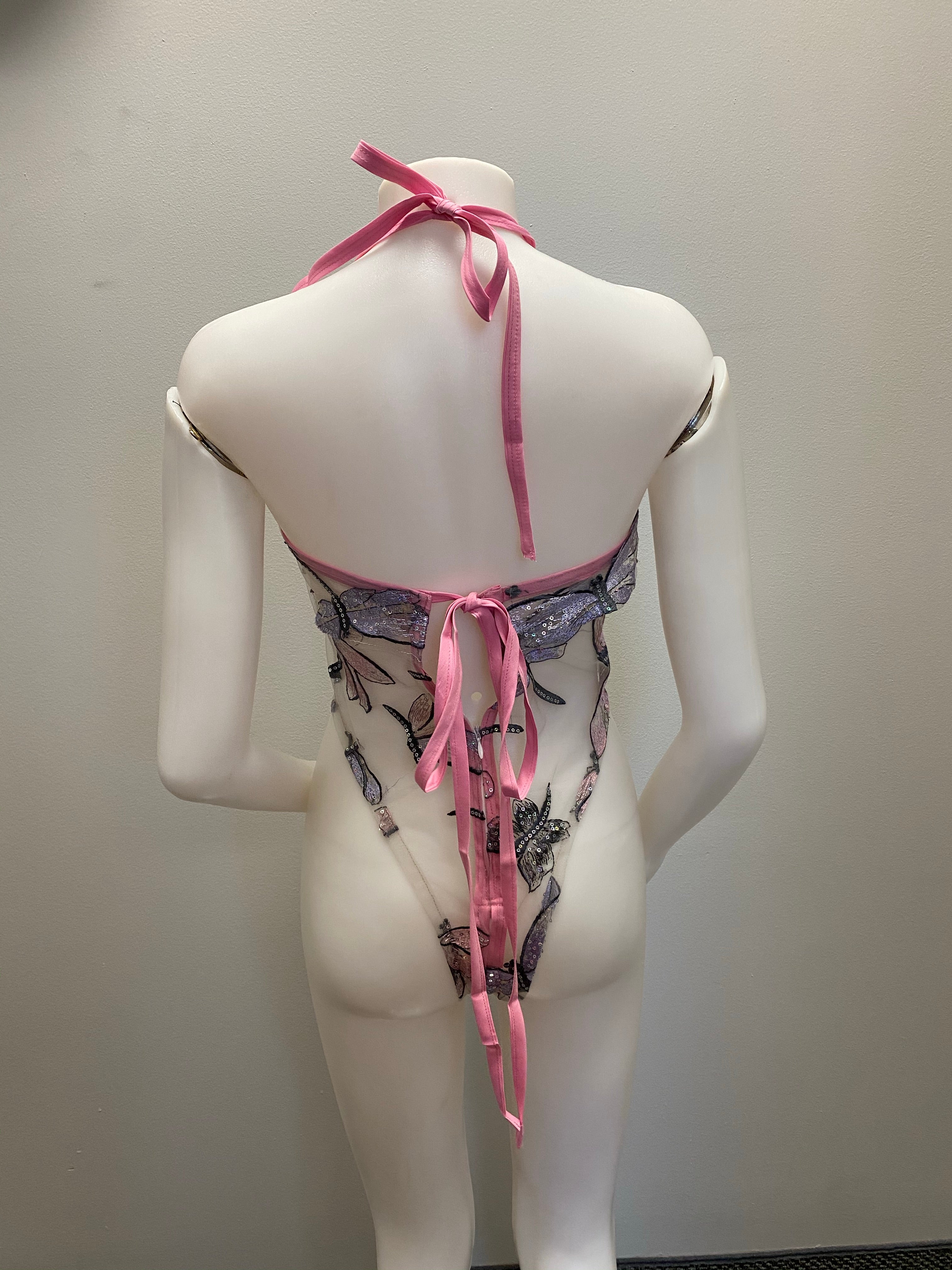 “Abba” dragonfly sequin bodysuit