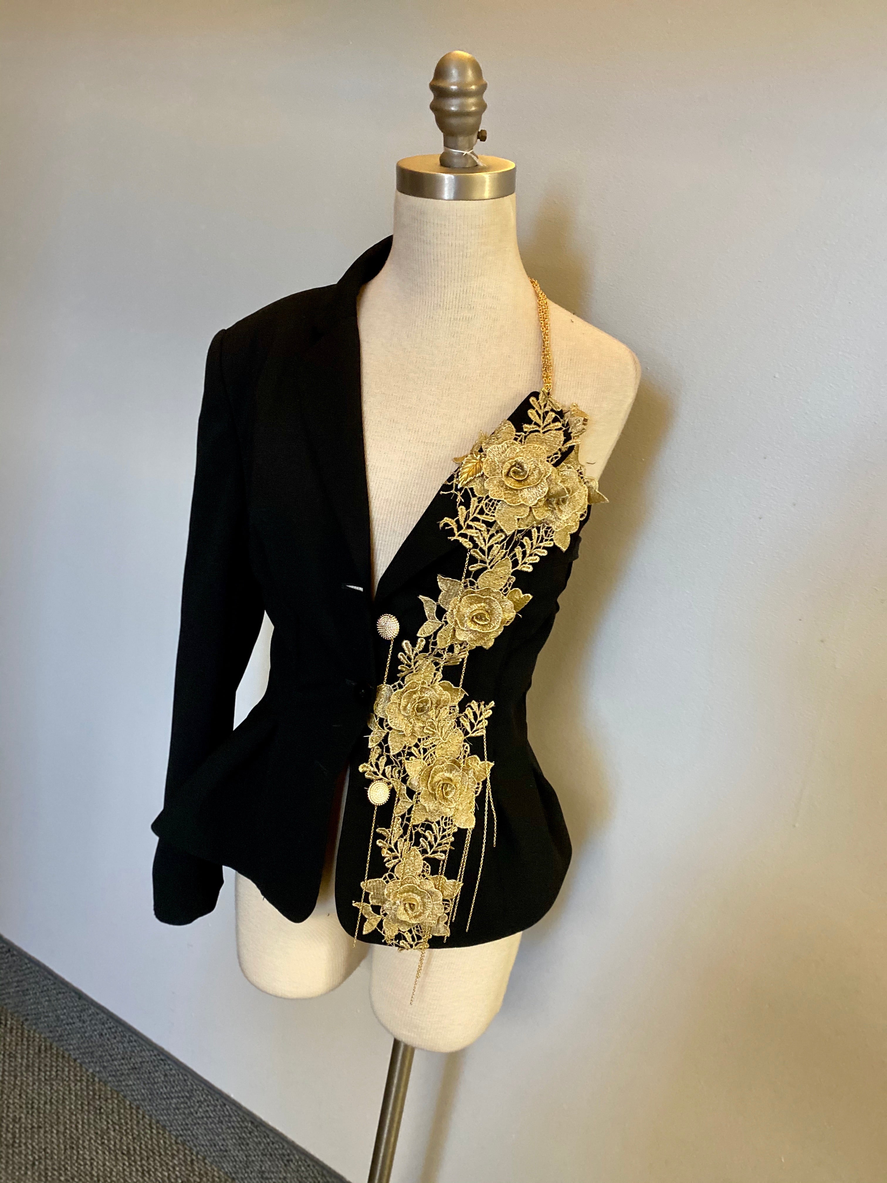 Asymmetrical party blazer