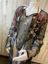 “Chloe” floral embroidery robe set