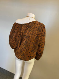 Aztec print slouchy sweater