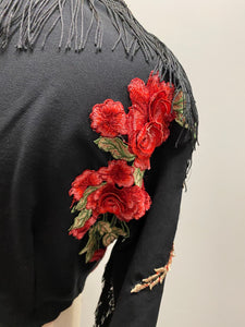“Fringe and roses” jacket