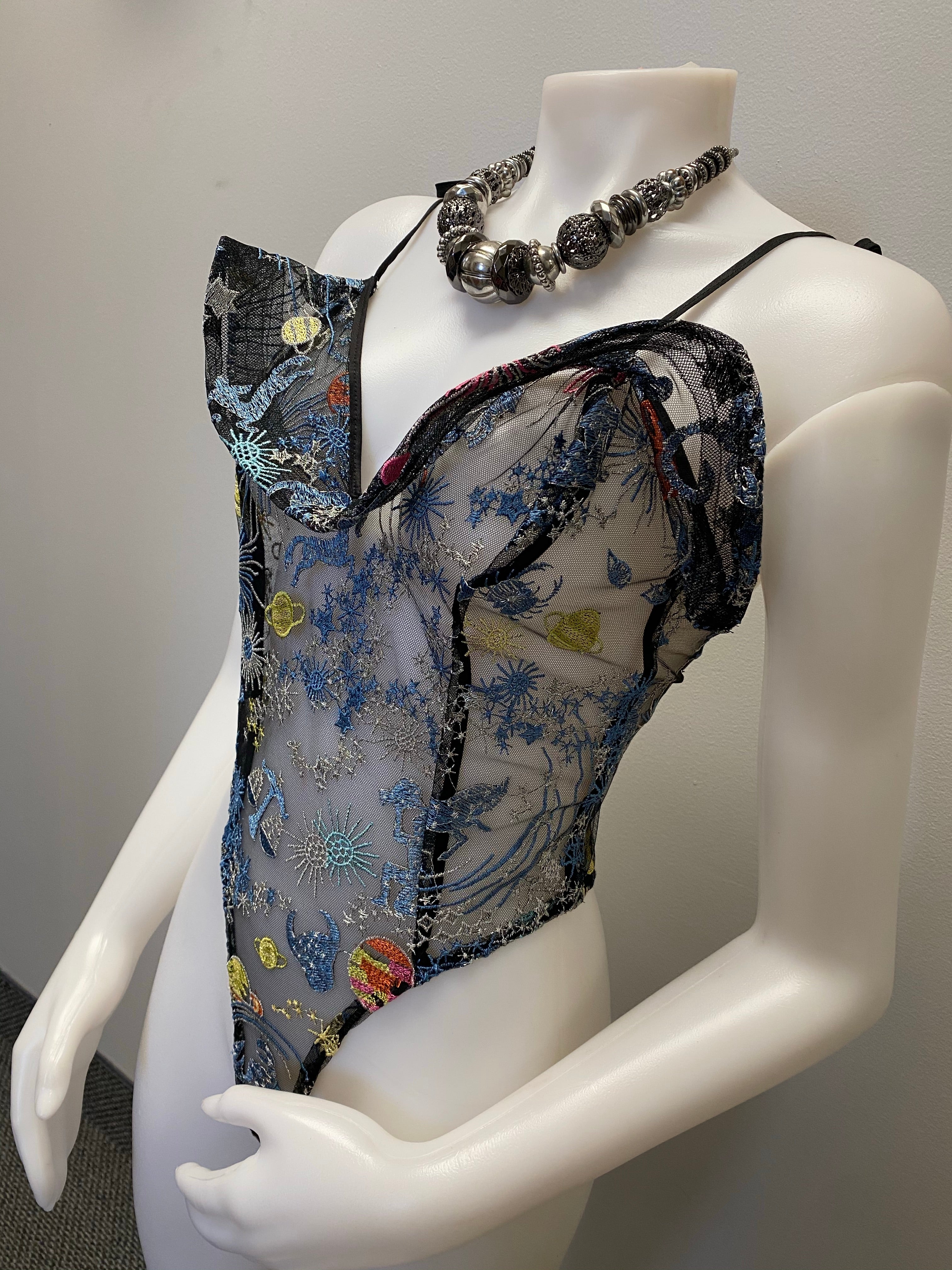 “Jira” Galaxy mesh bodysuit