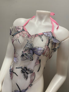 “Abba” dragonfly sequin bodysuit